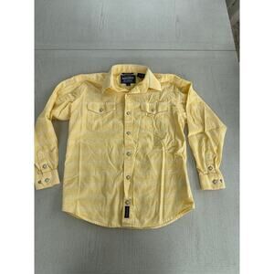 Rough Stock Women's Pearl Snap Western Coastal Cowboy Butter Yellow ()